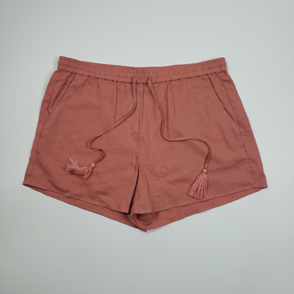 Andie Swim The Graciosa Short Women's Medium Sunset Linen Blend Beach Lounge NWT - Picture 14 of 16